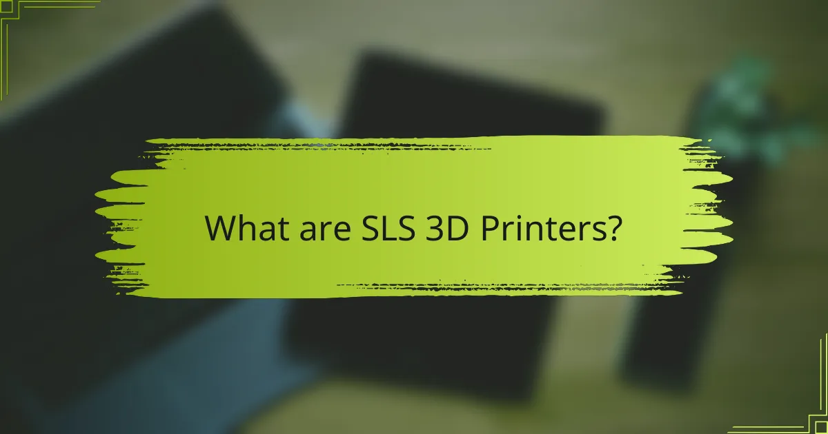 What are SLS 3D Printers?
