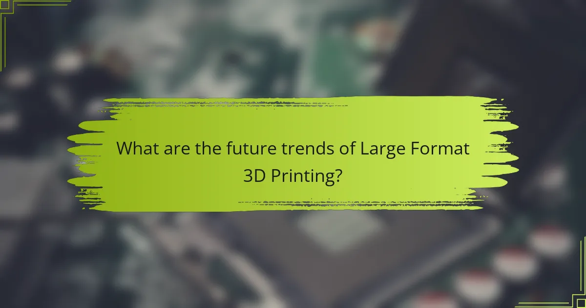 What are the future trends of Large Format 3D Printing?
